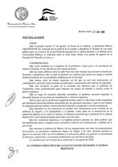 Resolución n°732 del Consejo Directivo del día 21 de agosto de 2018.