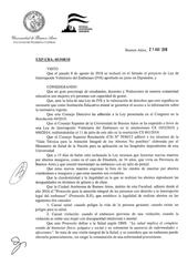 Resolución n°729 del Consejo Directivo del día 21 de agosto de 2018.