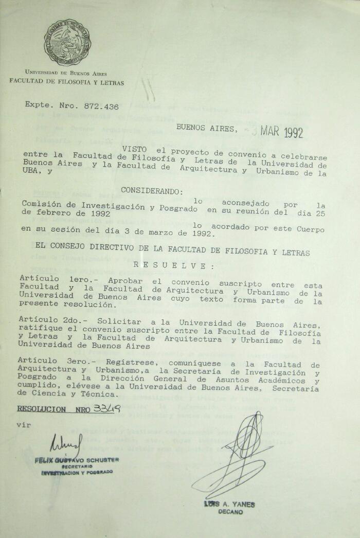 Libro de Resoluciones del Consejo Directivo de marzo a junio de 1992. (Res. 3349-3550)