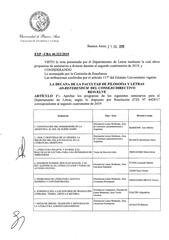 Resolución n°2218 del Consejo Directivo del día 25 de julio de 2019.