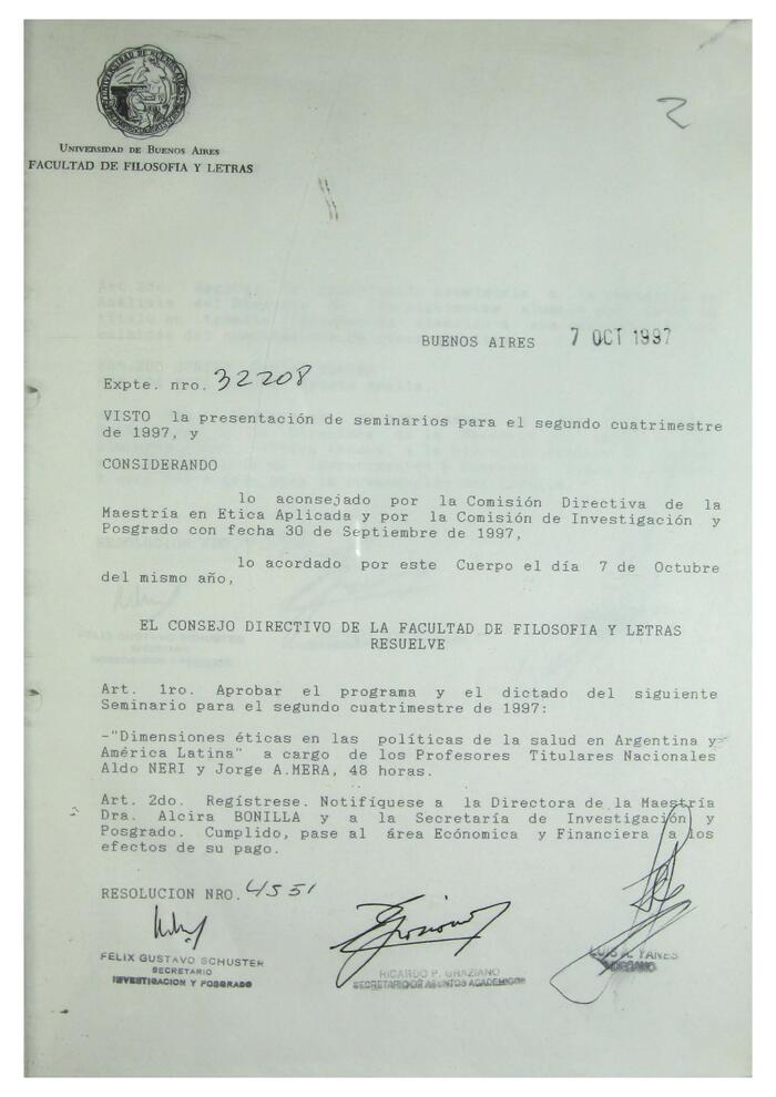 Libro de Resoluciones del Consejo Directivo de julio a septiembre de 1998. (Res. 501-699).   