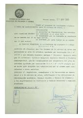 Resolución n°36 del Consejo Directivo del día 27 de mayo de 1986.