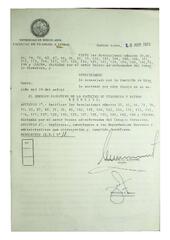 Resolución n°11 del Consejo Directivo del día 29 de abril de 1986