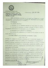 Resolución n°12 del Consejo Directivo del día 29 de abril de 1986.