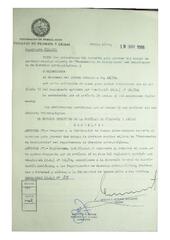 Resolución n°25 del Consejo Directivo del día 19 de mayo de 1986.